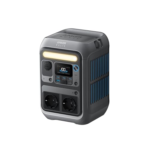 Anker SOLIX C300 Portable Power Station, batería LiFePO4 de 288 Wh, generador solar de 300 W (sobrecarga de 600 W), carga rápida de 140 W, acampar, viajar y emergencias (panel solar opcional)