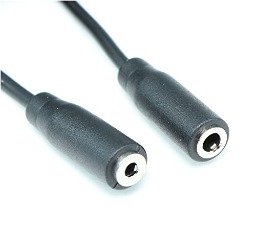 Cable adaptador 6 pulgadas 3.5mm hembra a 2.5mm hembra miniatura 2
