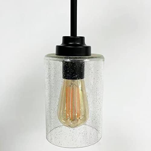 Image of Canomo 3 Packs 6 Inch x 4 Inch Bubble Seeded Glass Light Shade Glass Lamp Shades Cylinder Replacement with 1-5 /8 Inch Fitter for Wall Lamps Chandeliers or Ceiling Light