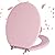 Pink Round Toilet Seat Natural Wood Toilet Seat with Zinc Alloy Hinges, Easy to Install also Easy to Clean, Scratch Resistant Toilet Seat by Angol Shiold (Round, Pink)