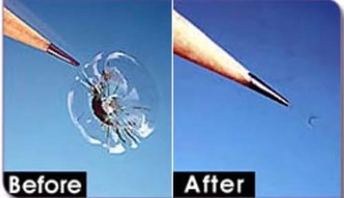 Miniatura 4 de Patsco Kit de reparación de grietas para parabrisas (2 unidades) innovador parche de reparación de cristales para reparación de rocas o grietas -