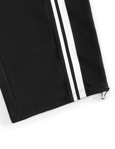 Image of Aelfric Eden Barrel Sweatpants for Mens Side Striped Drawstring Elastic Waisted Wide Leg Lounge Pants with Pockets
