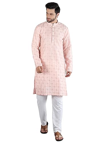 Image of Uri and MacKenzie Embroidery Silk Men's Kurta Pyjama Set