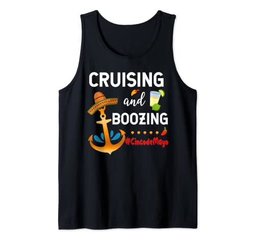 Cinco de Mayo Cruising and Boozing Cruise Vacation Matching Tank Top