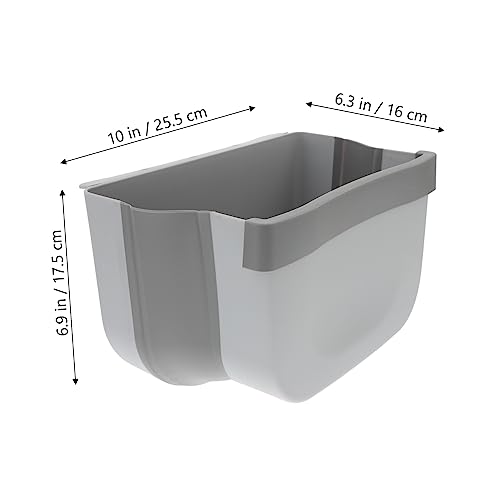 Caneca de basura plegable para colgar color gris claro miniatura 2