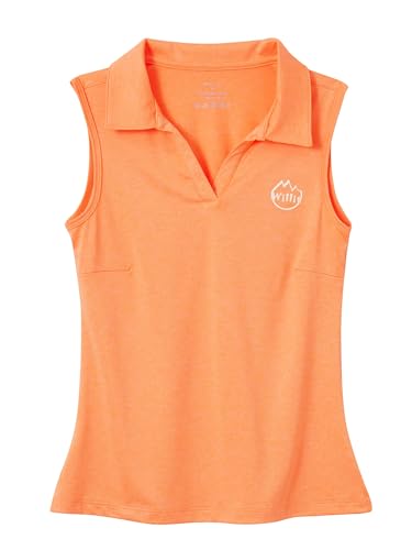 Image of Willit Girls' Sleeveless Polo Shirts Golf Tennis Polo Lightweight Shirts Quick Dry