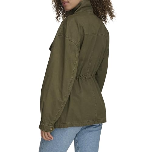 Levi's Women's 4-Pocket Stand Collar Military Jacket4