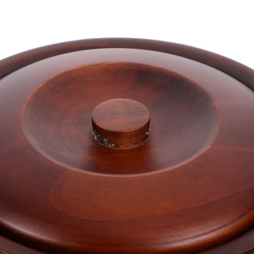 Saladier en bois avec couvercle bol conservation aliments - 4