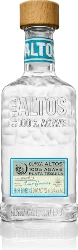 Olmeca Altos Plata Tequila, silberner Tequila mit fruchtig-süßen Aromen von Agave...
