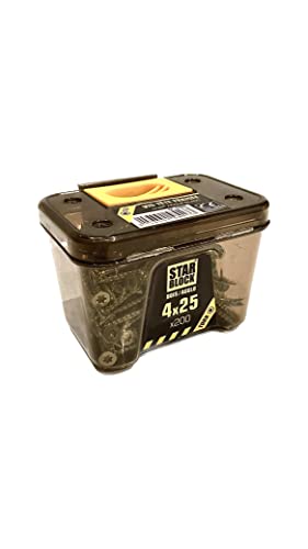 Vis bois/agglo Starblock Torx 4x25 200pcs
