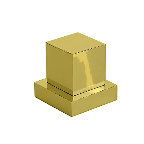 kit 4 Acabamentos Registro Quadrado 1/2 Ou 3/4 Metal Dourado