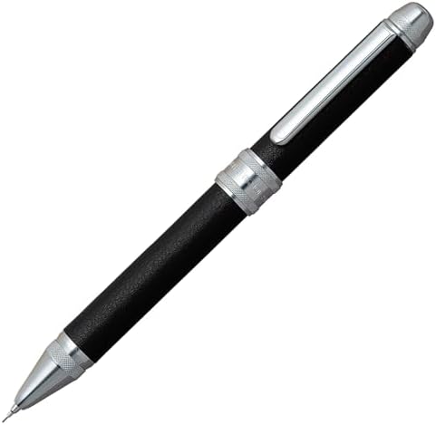 Platinum Double 3 Action - 2 Color 0.7 mm Ballpoint Multi Pen 0.5 mm Pencil - Black Body - Cow Leather Wrapped (MWBL3000#1) image 3