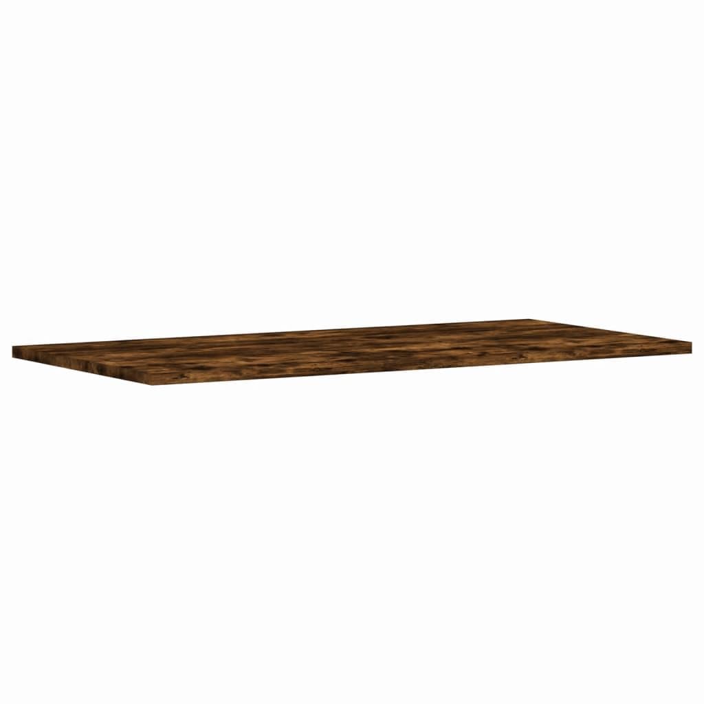 Półki ścienne, 4 sztuki, drewno wędzone, 80 x 40 x 1,5 cm, 25 kg na regał, modułowe rozszerzenie, do salonu, biura, gabinetu, miejsca do przechowywania i porządku