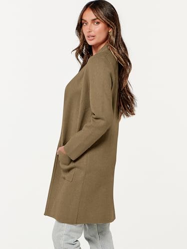 Image of ANRABESS Cardigan Sweater for Women Casual 2026 Fall Fashion Coat Long Sleeve Open Front Knit Coatigan Outwear