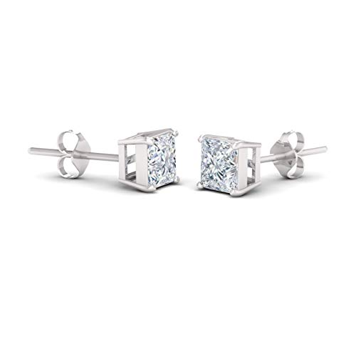 Diamondere-Certified-Princess-Cut-Lab-Created-Diamond-Solitaire-Petite-Stud-Earrings-in-14K-White-Gold-063-Carat-Earrings-for-Women 31USDMn3ogL
