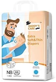 ultra thin soft disposable tape style diaper for New Born Babies -66 Count