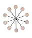 Kalco 508571BPN Bogart Chandelier, 10-Light 400 Total Watts, Matte Black w/Polished Nickel