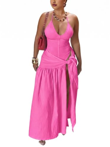 Image of Two Piece Skirt Set Women Sexy Bodysuit Wrap Maxi Vacation Outfits