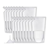 MATATAMAX Plastic Flasks - Drink Pouches for Adults Alcohol, BPA-Free, Leak-Proof Food Grade Plastic for Travel, Rum Runners for Cruise(16OZ-16PCS)