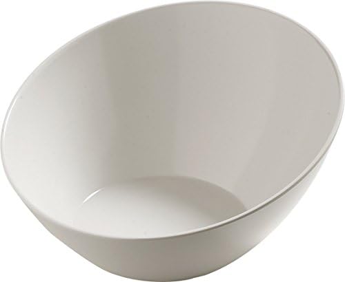 CFS 5554637 Balsam Melamine Angled Serving Bowl, 3 qt. Capacity, Bavarian Cream (Set of 6)
