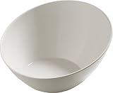 CFS 5554637 Balsam Melamine Angled Serving Bowl, 3 qt. Capacity, Bavarian Cream (Set of 6)