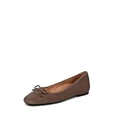 Vionic Women's Klara Ballet Flat, Driftwood Suede, 8.5 Wide