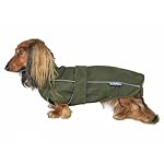 DJANGO City Slicker Waterproof Dog Raincoat and Lightweight Jacket for Long Dogs - Full Coverage Puppy Coat and Reflective Rain Slicker and Windbreaker - Adjustable with Harness Hole (Kombu, Large) 6