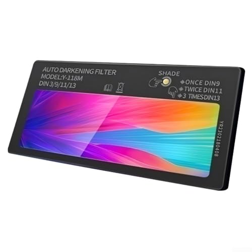 Image of Solar Powered Welding Glass,T-Level LCD Photosensitive Lens,3-Level Adjustable Darkness,Anti-Glare Eye Protection,For Electric,Argon,Gas Shielded Welding,Dark Green Lens(true color)