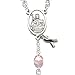 Handmade St. Agatha Catholic Rosary with Pink Beads and Optional Charm, Patron Saint of Breast Cancer Patients