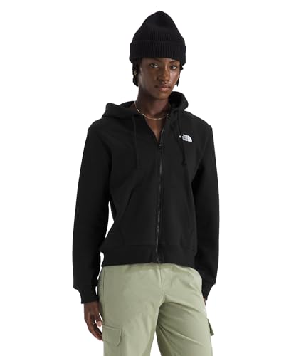 The North Face Women's Evolution Simple Dome Full Zip Hoodie - Performance Hood with Adjustable Drawcord, Hand Pockets, TNF Black, Medium