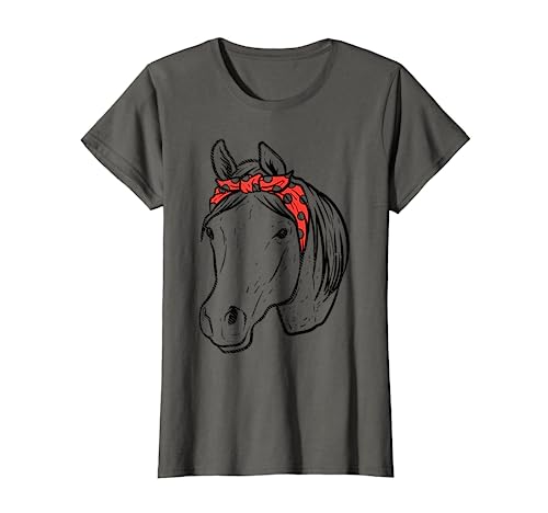 Horse Bandana Horseback Riding Equestrian Girls Women Gift T-Shirt
