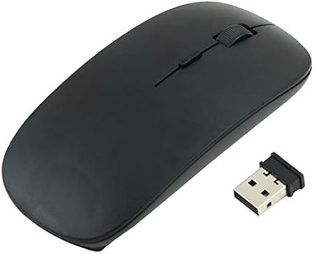 Shot Case - Ratón Ultra Plano para PC Packard Bell inalámbrico USB Universal, Sensor óptico de 3 Botones, Color Negro