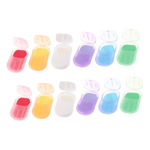 Happyyami Cajas De Hojas De Jabón Portátiles para Viajes Papel De Jabón para Camping Y Actividades Al Aire Aromas Jazmín Leche Artemisa