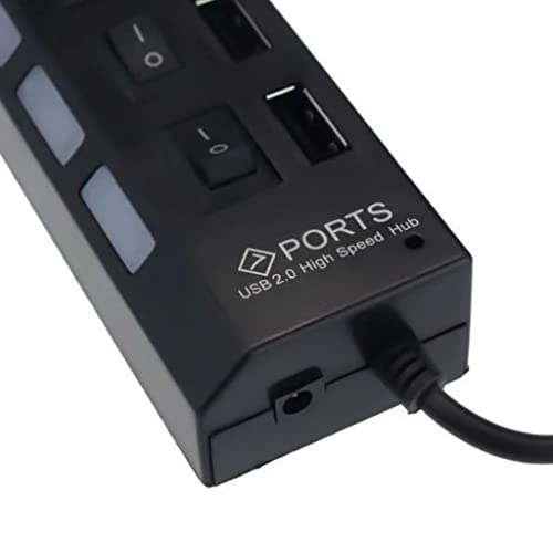 Hub Usb 7 Portas 2.0 Hd Extensor Pen Drive Mouse Teclado TV