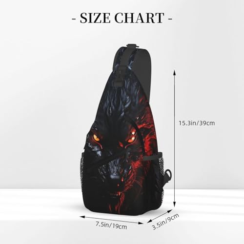 Mochila tipo bolso bandolera para senderismo negra miniatura 3