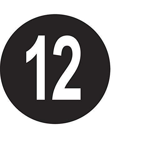 Pack of 100 Ladies Dress/Garment Size Stickers/Sticky Labels (Black 12)
