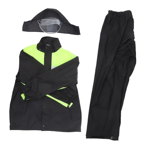 OSOLADY 1set Motorcycle Rain Gear for Men Rain Jacket Pants Windproof Protective Suit for Outdoor Riding Fishing Camping Comfortable Raincoat