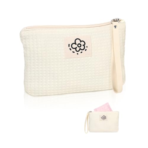 Tampon Holder for Purse Period Bag Waterproof Geometric PU Sanitary Napkin Storage Bag Portable Menstrual Cup Pad Pouch Cute Makeup Bag Feminine Gift Vibrant Blue