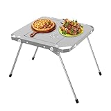 Mesa Plegable con Bandeja | Suministros de Jardinería Plegables Portátiles de Aleación de Aluminio - Mesa Pequeña de Camping - para Reuniones Familiares y con Amigos, Jardín, Deportes, Hogar, Patio,