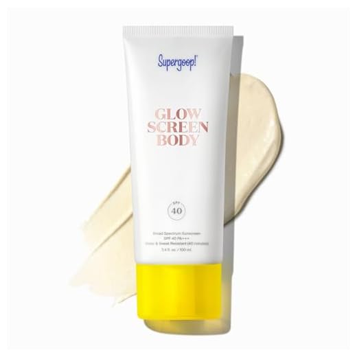Supergoop! Glowscreen Body SPF 40 PA+++, 3.4 fl oz - Body Lotion + Broad Spectrum Sunscreen with Subtle Shimmer - Adds Instant Glow & Hydration - Contains White Stargrass & Coconut Alkanes
