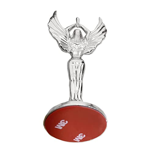 Image of Goddess Hood Ornaments for Cars Angel Logo Car Front Bonnet Stand Cars Metal Stickers Universal 3D Emblem Badge Auto Sticker Symbol Ornament for Trucks Vehicle (Goddess Chrome)