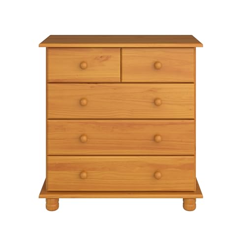 MOBLIT Comoda, Realizada en Madera de Pino Macizo, Medidas 78x39 cm (Ancho x Fondo) (81 cm de Alto, Miel)