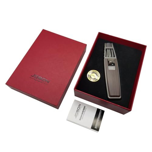 JOBON Solar Beam Torch, Adjustable Flame Butane Refillable Culinary Cooking Lighter - No Gas Included (Brown)