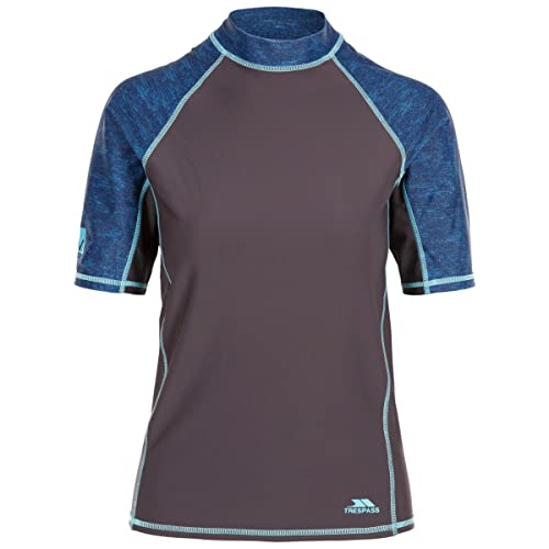 Haut rashguard Calista Trespass femme taille 18 gris foncé t-shirt aquatique