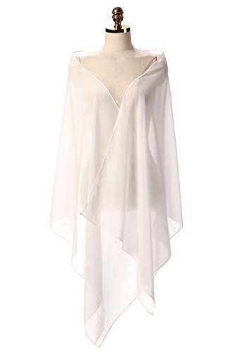 Micbridal® - Stola in chiffon effetto seta, per