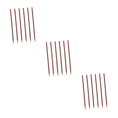 Veemoon 3sets Professional Calligraphy Brush Pen Wooden Material Small Red Hair Hook Line Brush Calligraphy Pen for Writing Portable Painting for Artists 6pcs*3