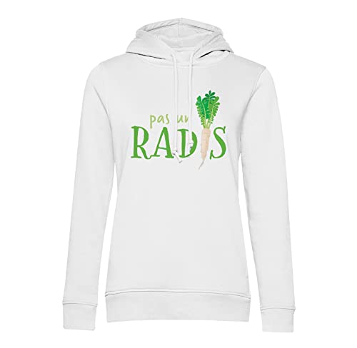 Sweat à capuche pas un radis humour argent vêtement jardin légume