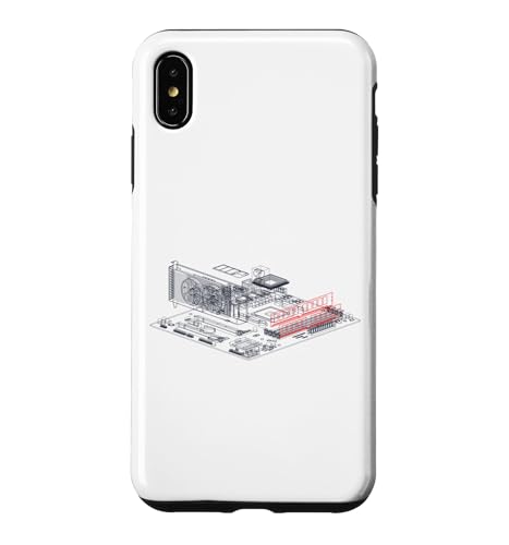 Image of RAM Card Wireframe Computer Motherboard IT Tech Geek Nerd Case for iPhone XS Max