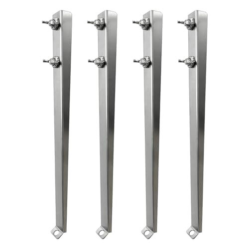 SOLOWILDER Stove Leg Extension Kit 4 pcs 304 Stainless Steel Increase Tent Stove Leg Height Accessory for Wood Burning Stove