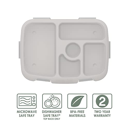 Bentgo® Kids Prints Tray With Transparent Cover - Reusable, Bpa-Free, 5-Compartment Meal Prep Container With Built-In Portion Control For Healthy Meals At Home & On The Go (Dino Fossils) #TOP2